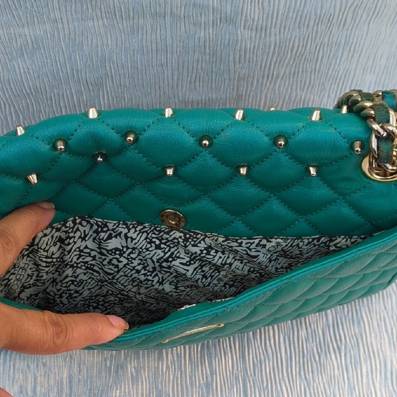 Rebecca Minkoff Teal Quilted Chain Strap Bag - Picture 4 of 13